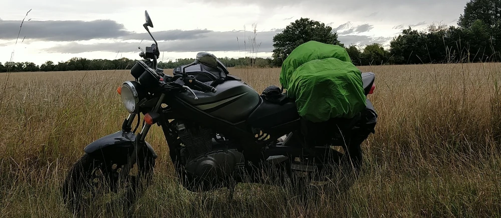 Banner showing my motorcycle