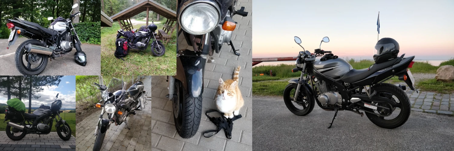 Collage of my motorcycle